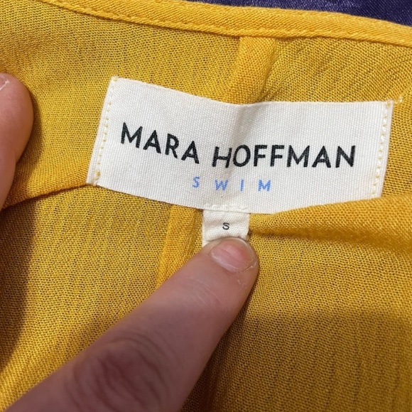 *SOLD* Mara Hoffman Lucille Maxi Dress Swim Cover-Up Sunflower Yellow Halter Tie - Picture 13 of 13